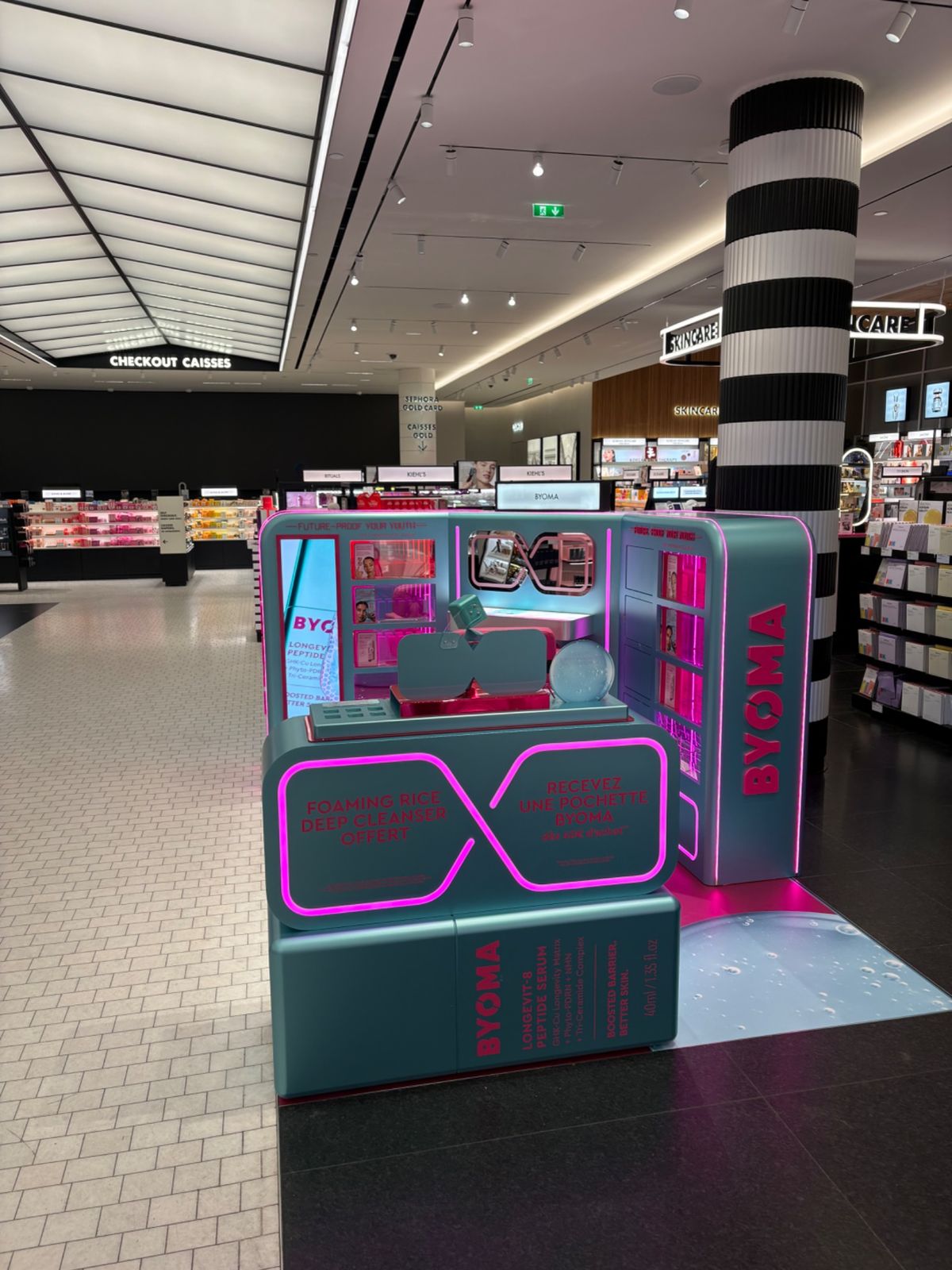 BYOMA shelving and lighting