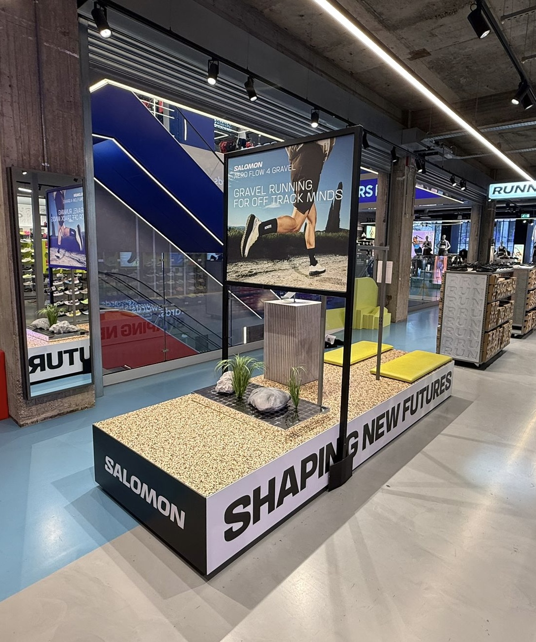 Salomon Shaping New Futures promotional platform installation